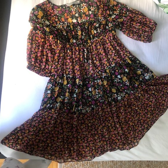 Zara Floral-Sheer Dress - Picture 1 of 5